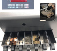 Sorted coin drawers of the PP-980 - Canadian Coin Machine