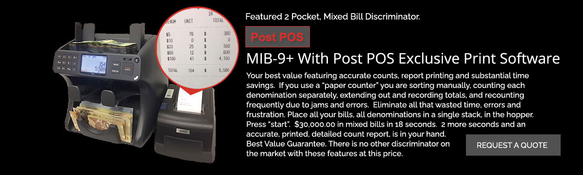 Featured Money Mixed Bill Discriminator Counter MIB-9+